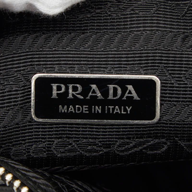 Prada Crossbody Shoulder Bag Black Leather — view 7