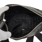 Prada Crossbody Shoulder Bag Black Leather — view 5