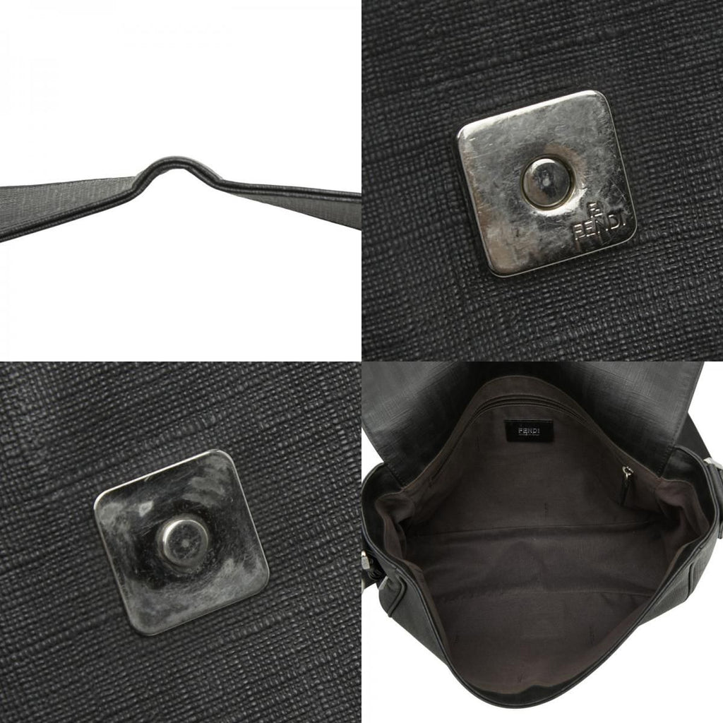 Fendi Zucca Crossbody Shoulder Bag Gray Black — view 9