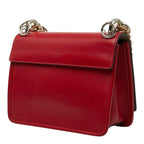 Fendi Mini Canai Chain Shoulder Bag Red Leather — view 2