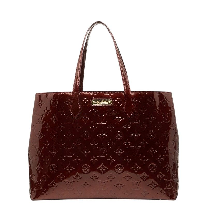 Louis Vuitton Monogram Vernis Wilshire MM Tote Rouge Fauvist Patent Leather