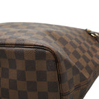 Louis Vuitton Damier Neverfull MM Tote Shoulder Bag Brown Leather — view 4