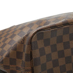 Louis Vuitton Damier Neverfull MM Tote Shoulder Bag Brown Leather — view 5