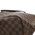 Louis Vuitton Damier Neverfull MM Tote Shoulder Bag Brown Leather — view 6