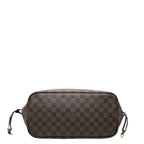 Louis Vuitton Damier Neverfull MM Tote Shoulder Bag Brown Leather — view 3