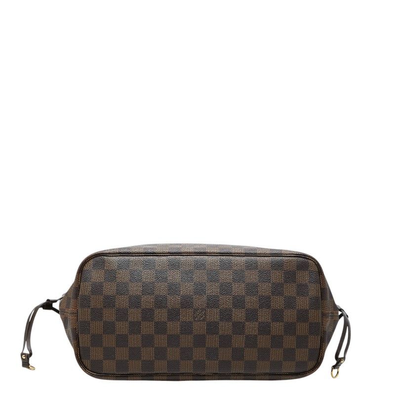 Louis Vuitton Damier Neverfull MM Tote Shoulder Bag Brown Leather — view 3