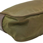 Prada Vela Sports Shoulder Bag Pochette Khaki Green Nylon Leather — view 7