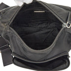 Prada Crossbody Shoulder Bag Black Nylon Leather — view 8