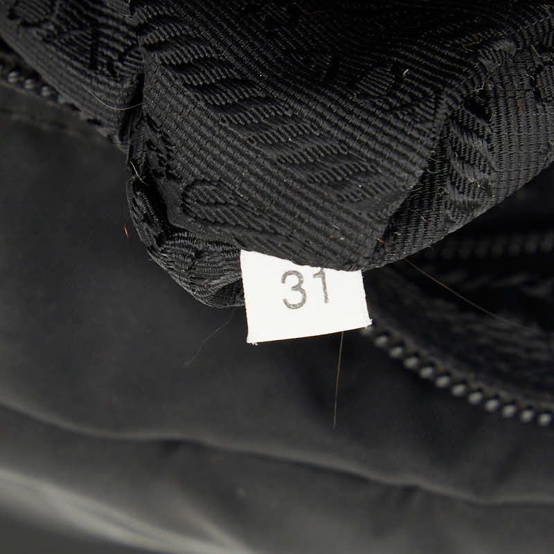Prada Crossbody Shoulder Bag Black Nylon Leather — view 9