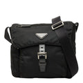 Prada Crossbody Shoulder Bag Black Nylon Leather