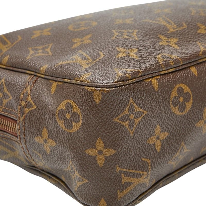 Louis Vuitton Monogram Trousse Toilet 28 Clutch Brown Leather — view 7
