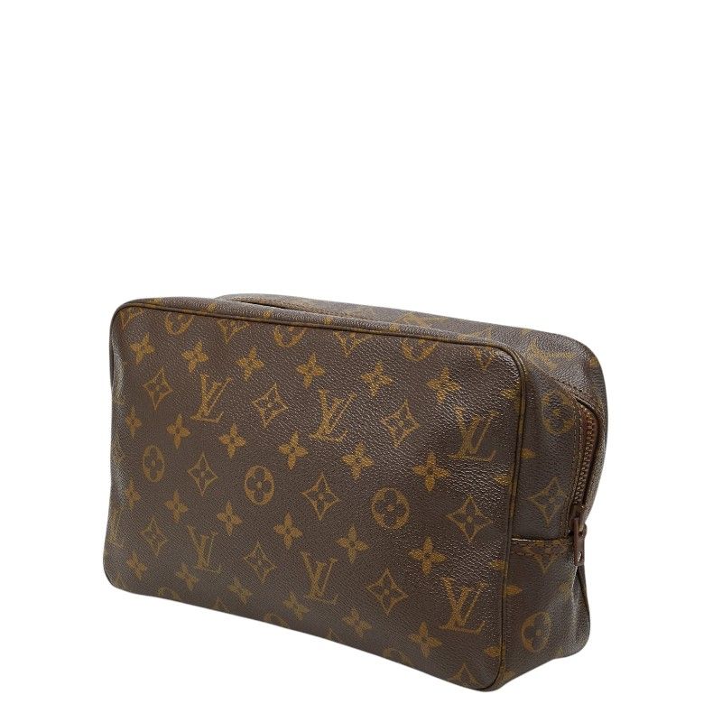 Louis Vuitton Monogram Trousse Toilet 28 Clutch Brown Leather — view 2