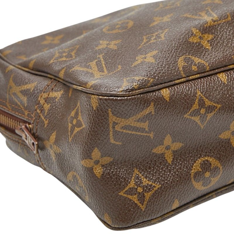 Louis Vuitton Monogram Trousse Toilet 28 Clutch Brown Leather — view 5