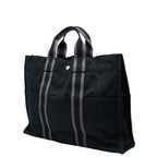 Hermes Fourre Tout MM Tote Black Gray Canvas — view 2