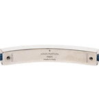 Louis Vuitton Bracelet LV Space Logo Plate Blue Silver Metal Nylon — view 8