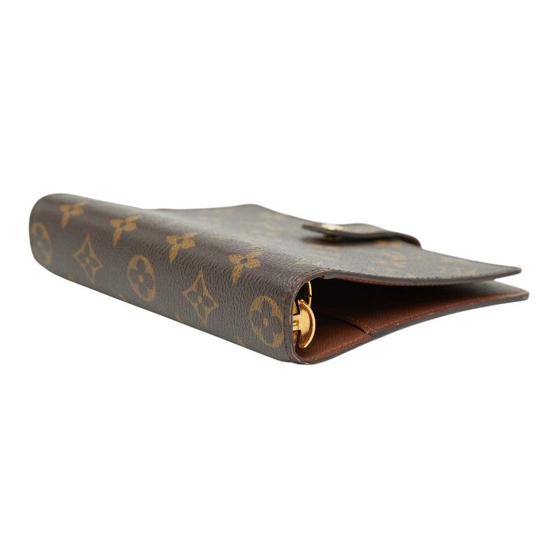 Louis Vuitton Monogram Agenda MM Notebook Cover Brown Leather — view 7