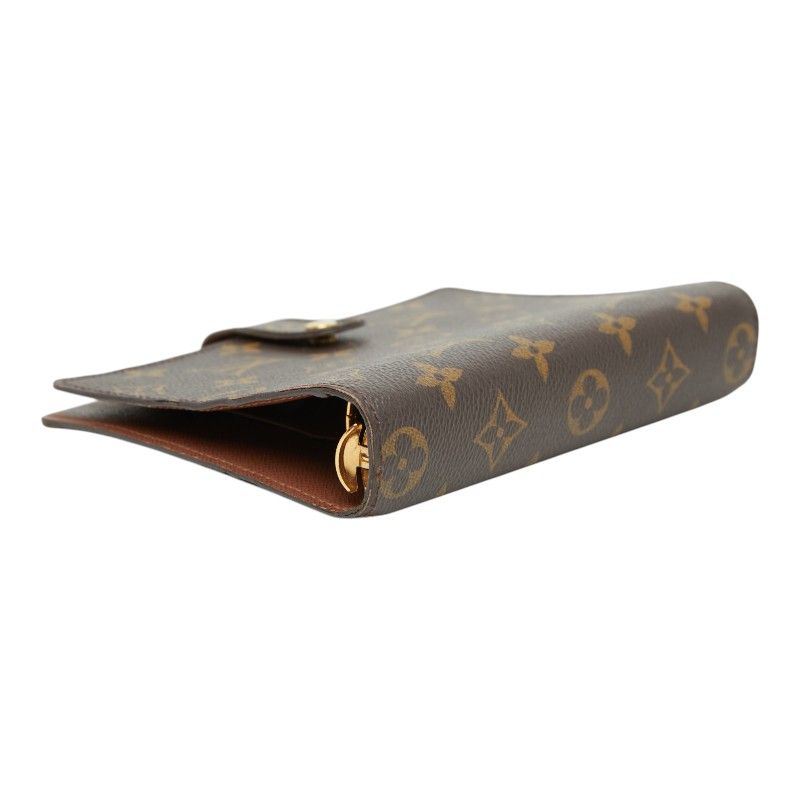 Louis Vuitton Monogram Agenda MM Notebook Cover Brown Leather — view 6