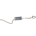 Louis Vuitton Monogram Chain Pendant Ring Necklace Silver Metal — view 7