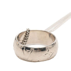 Louis Vuitton Monogram Chain Pendant Ring Necklace Silver Metal — view 3