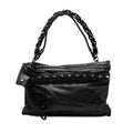 Gucci Studded Handbag Shoulder Clutch Black Leather