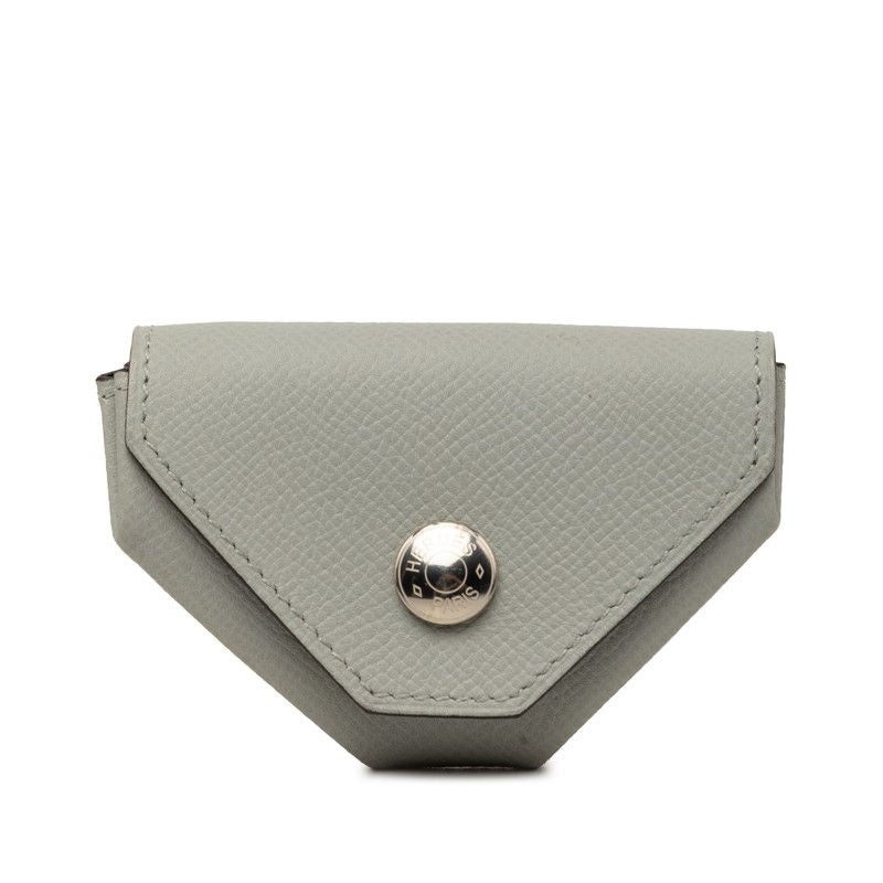 Hermes le Van Quatre Coin Purse Gray Veau Epsom