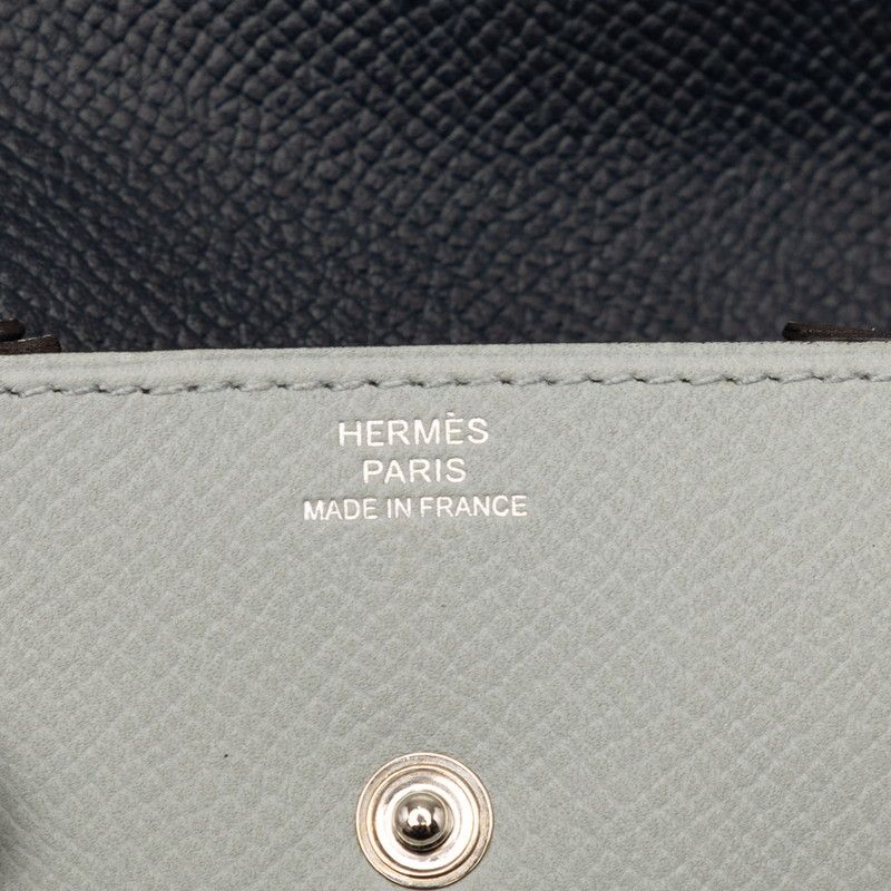 Hermes le Van Quatre Coin Purse Gray Veau Epsom — view 6