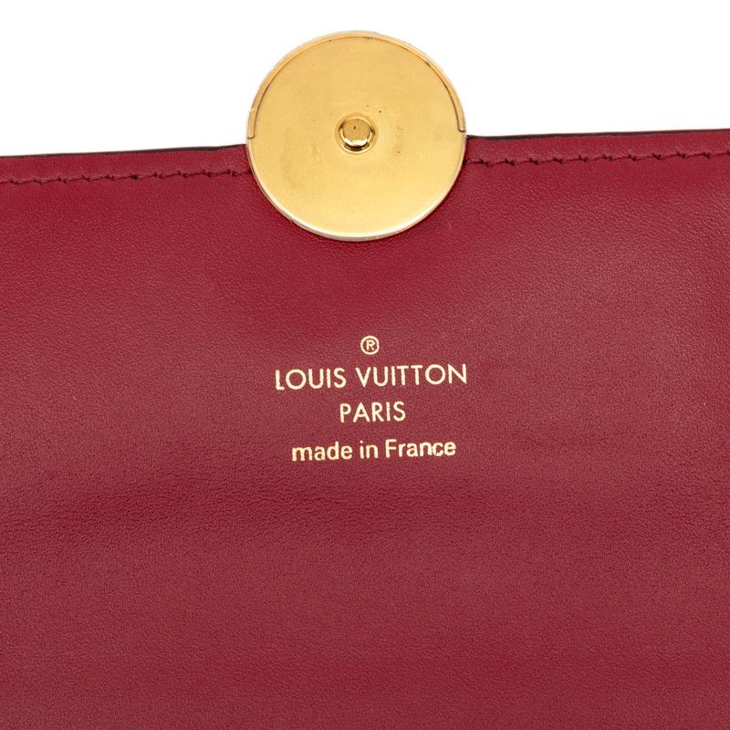Louis Vuitton Monogram Portefeuille Floral Chain Wallet Shoulder Bag Fuchsia — view 6
