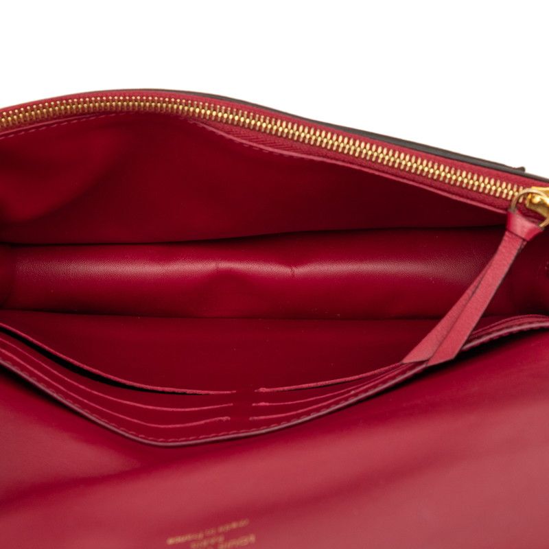 Louis Vuitton Monogram Portefeuille Floral Chain Wallet Shoulder Bag Fuchsia — view 4