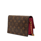 Louis Vuitton Monogram Portefeuille Floral Chain Wallet Shoulder Bag Fuchsia — view 2