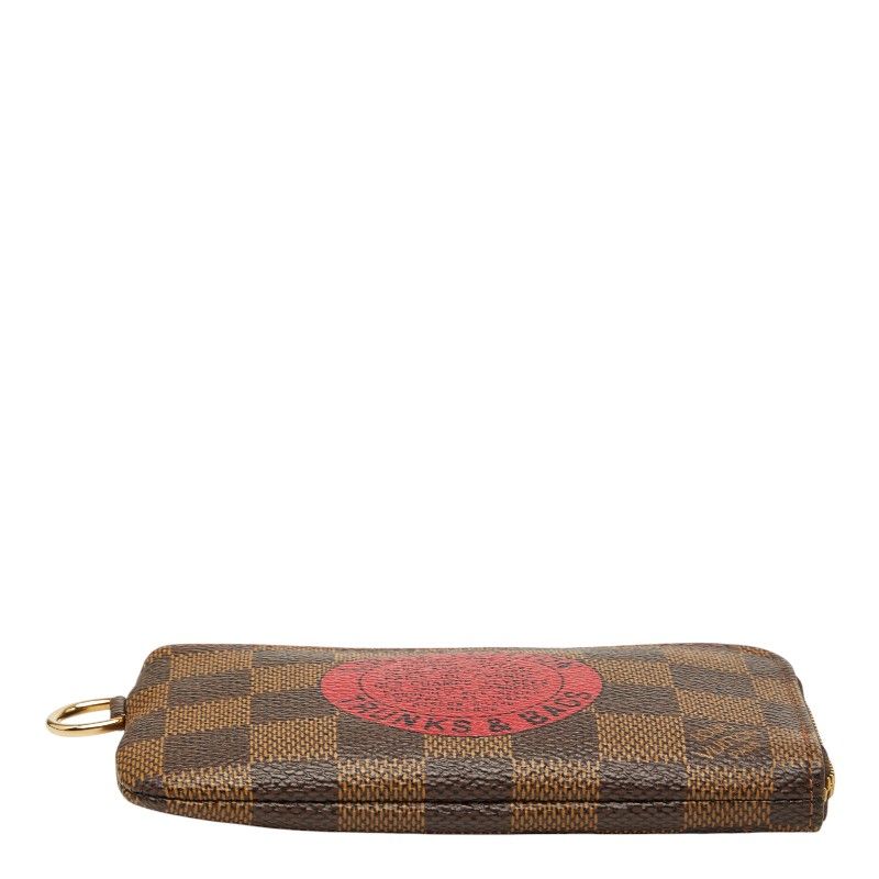 Louis Vuitton Damier T&b Pochette Cles Complice Coin Purse Brown Leather — view 3