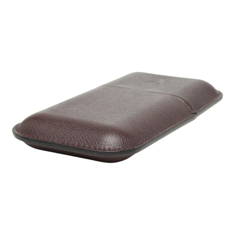 Louis Vuitton Taiga Etui 3 Robusto Cigarette Case Acajou Wine Red Leather — view 6