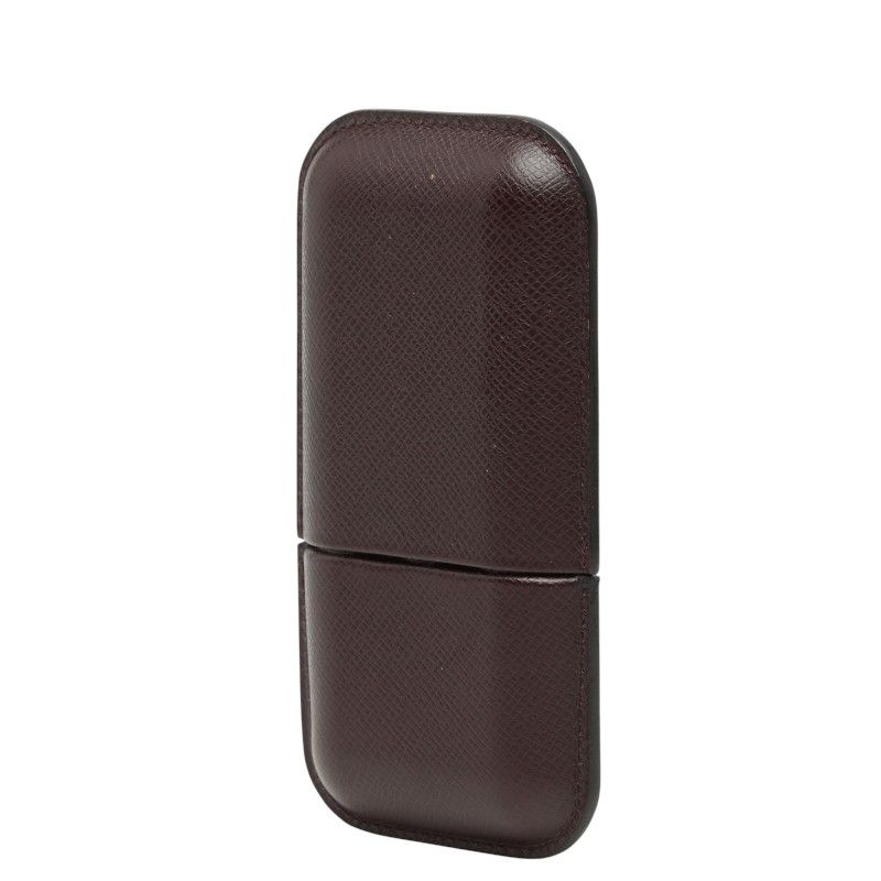 Louis Vuitton Taiga Etui 3 Robusto Cigarette Case Acajou Wine Red Leather — view 2