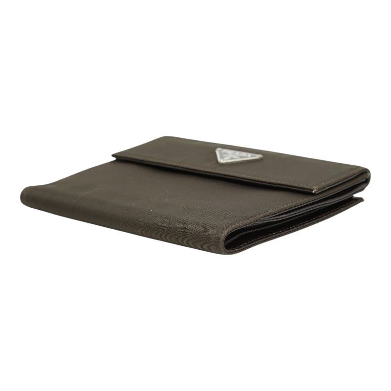 Prada Bifold Wallet Khaki Green Nylon Leather — view 4