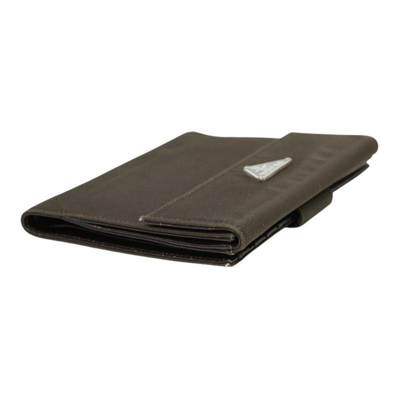 Prada Bifold Wallet Khaki Green Nylon Leather — view 7