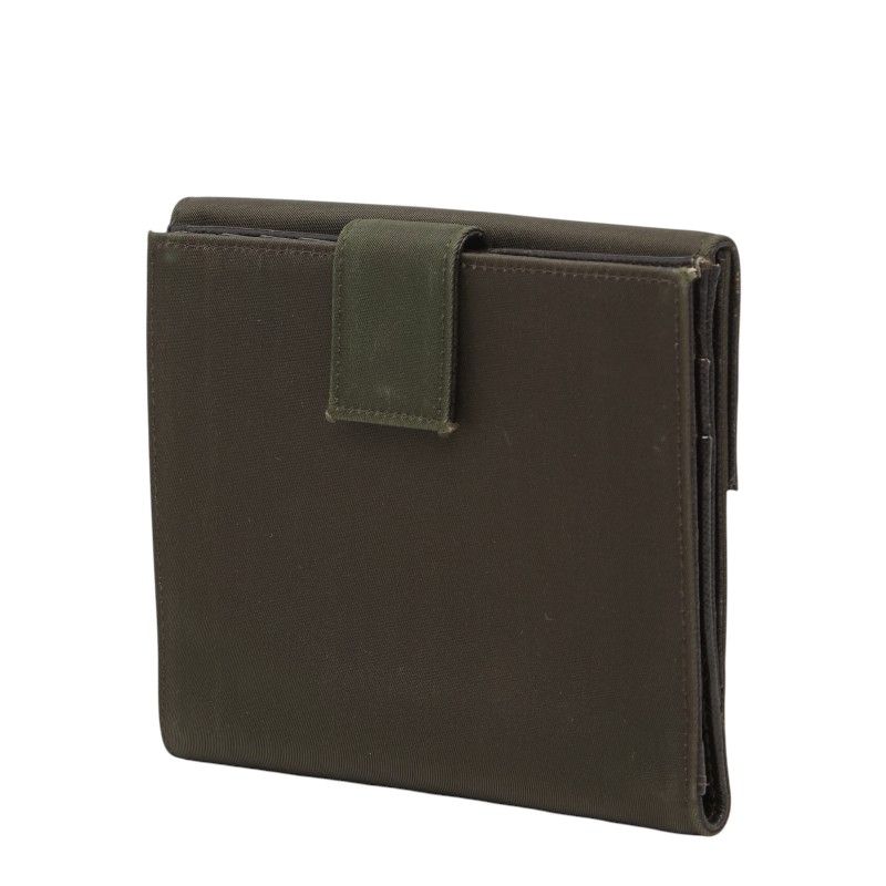 Prada Bifold Wallet Khaki Green Nylon Leather — view 2