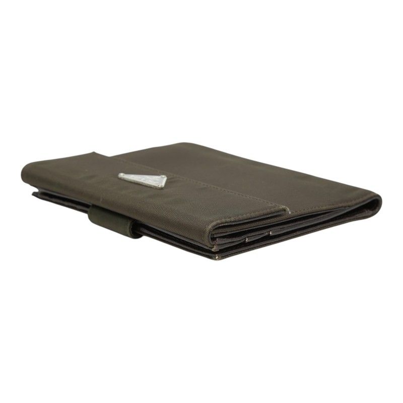 Prada Bifold Wallet Khaki Green Nylon Leather — view 6