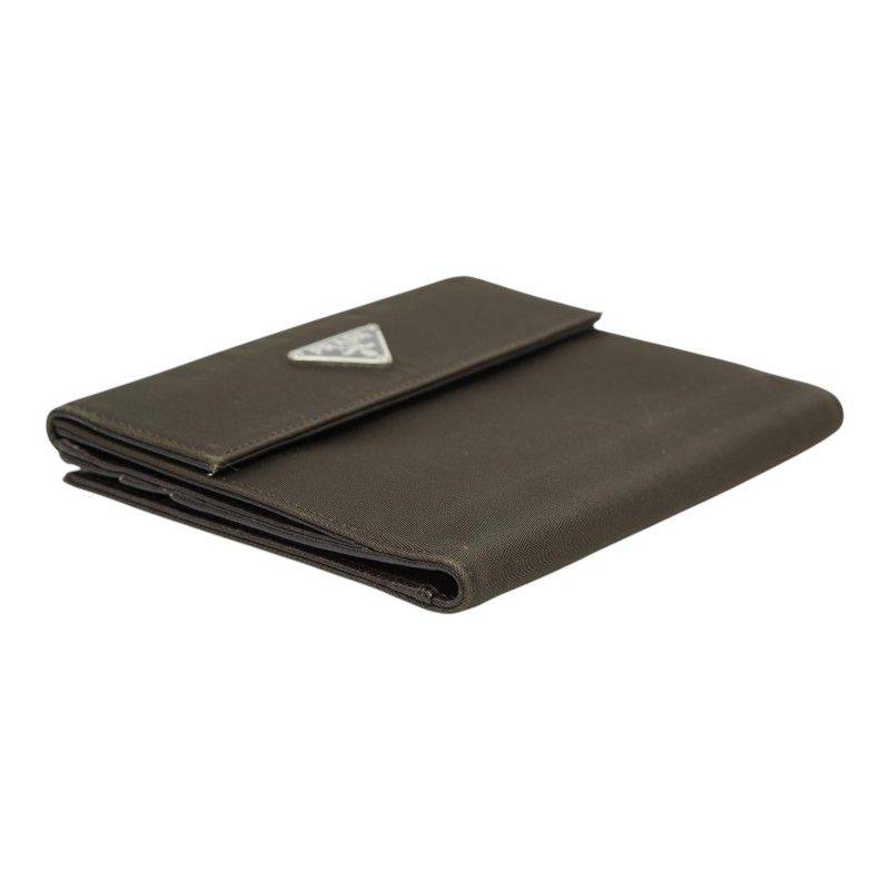 Prada Bifold Wallet Khaki Green Nylon Leather — view 5
