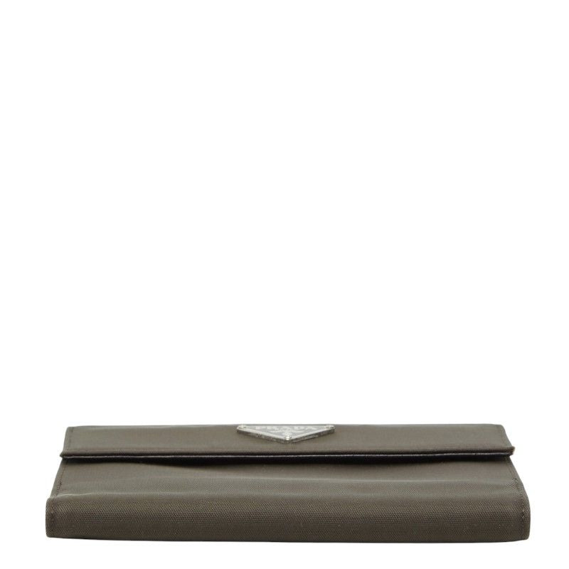 Prada Bifold Wallet Khaki Green Nylon Leather — view 3