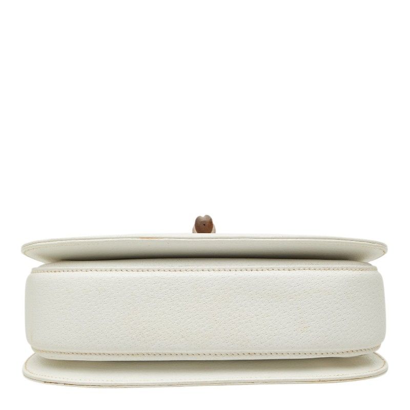 Gucci Bambu 2-Way Shoulder Bag 000 White Leather — view 3