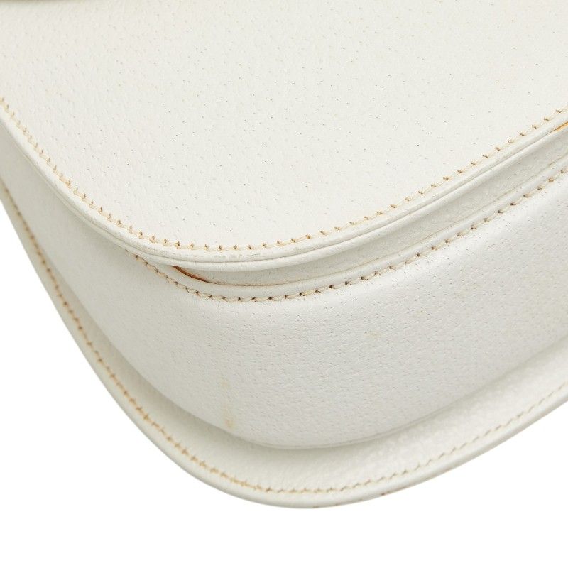 Gucci Bambu 2-Way Shoulder Bag 000 White Leather — view 5