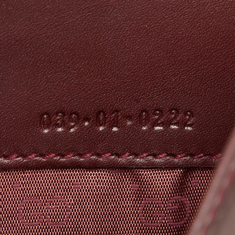 Gucci Document Case Wine Red Bordeaux Leather 1 Shoulder — view 9