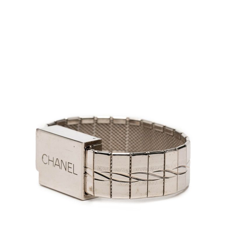 Chanel Vintage Belt Bracelet 98 Silver Metal — view 2
