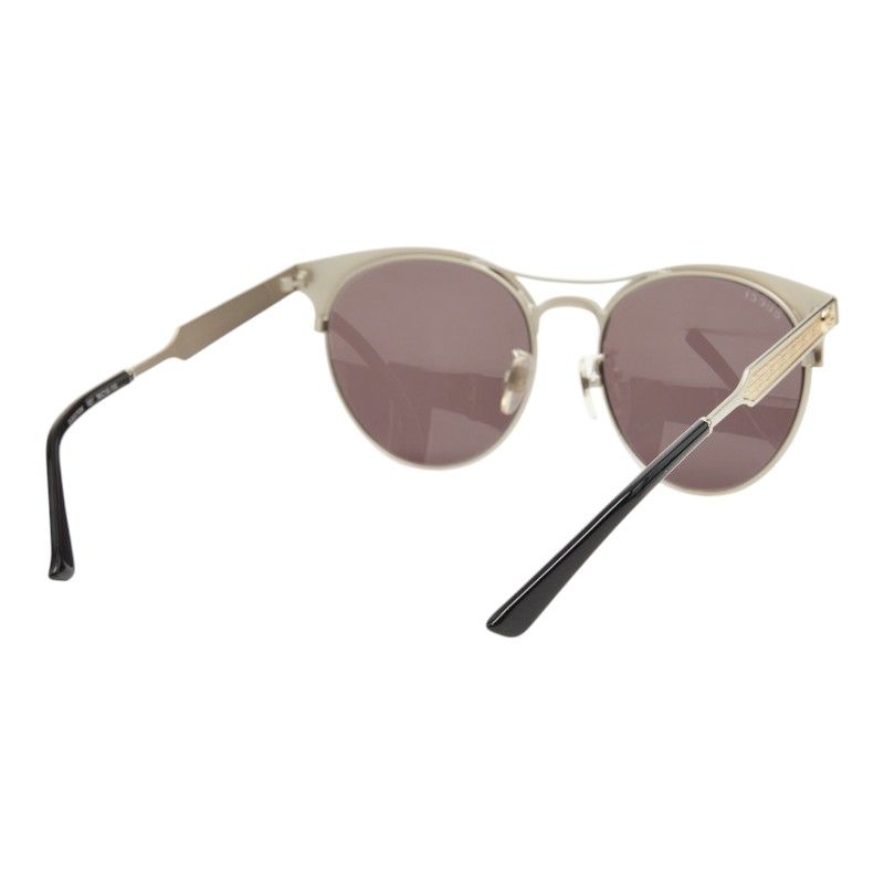Gucci Cat Eye Sunglasses Silver Black Gold Metal Acetate 1- Eyewear — view 3