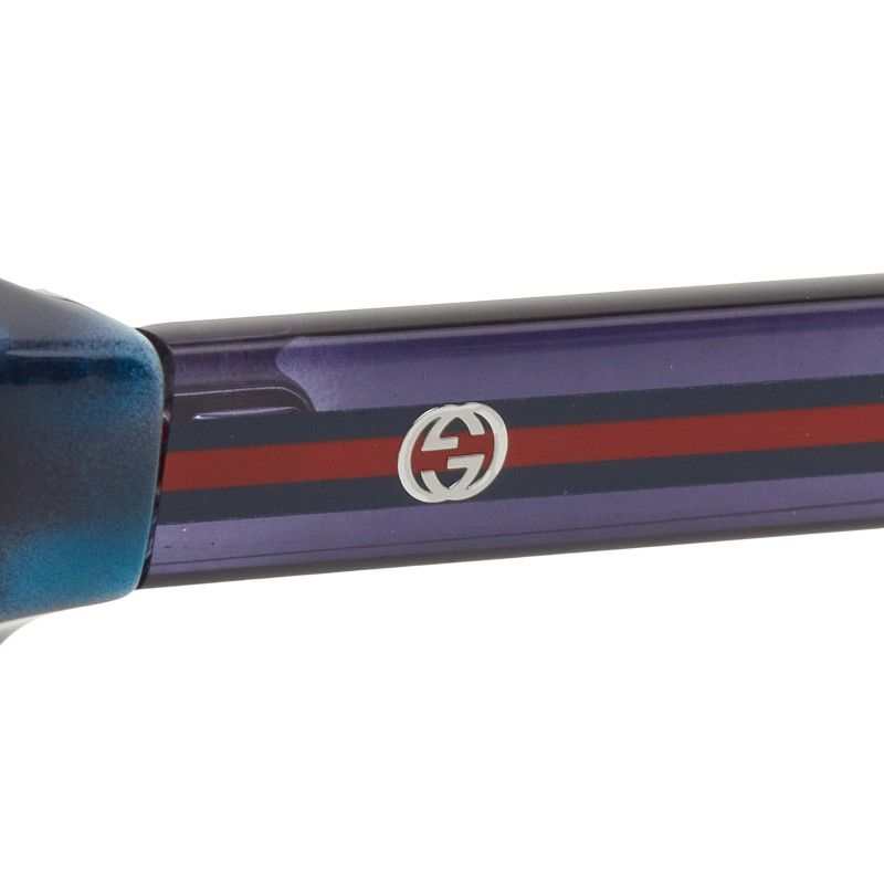 Gucci Asian Fit Logo Sunglasses Blue Purple Acetate 1- Eyewear — view 4