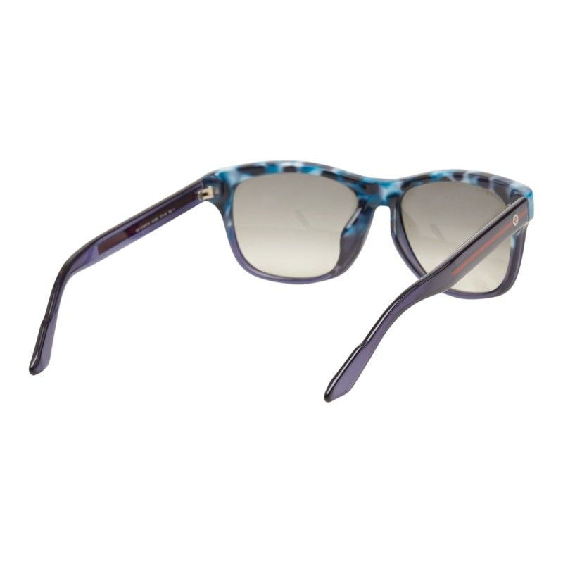 Gucci Asian Fit Logo Sunglasses Blue Purple Acetate 1- Eyewear — view 3