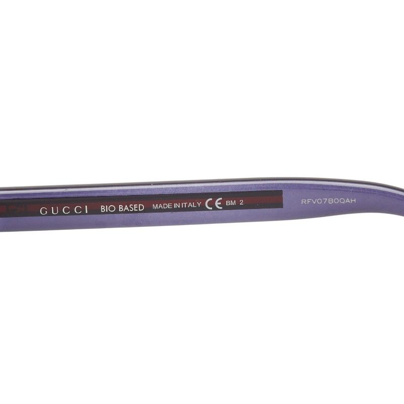 Gucci Asian Fit Logo Sunglasses Blue Purple Acetate 1- Eyewear — view 6