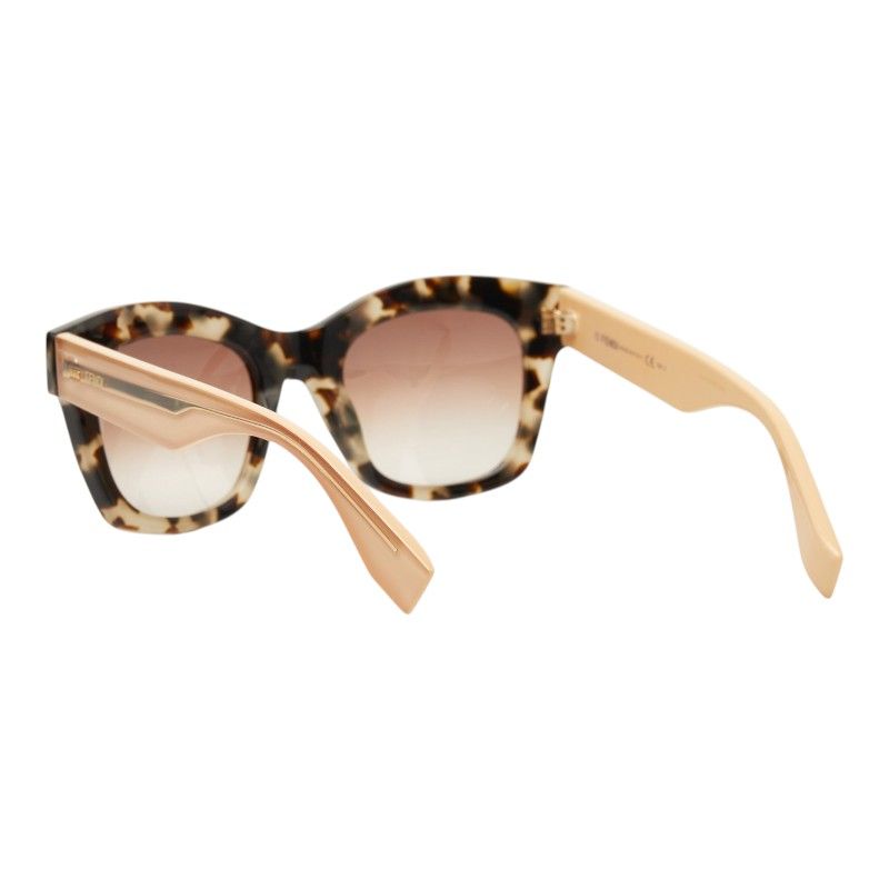 Fendi Cat Eye Gradient Sunglasses Beige Brown Acetate 1- Eyewear — view 2