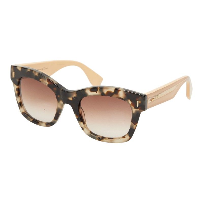 Fendi Cat Eye Gradient Sunglasses Beige Brown Acetate 1- Eyewear