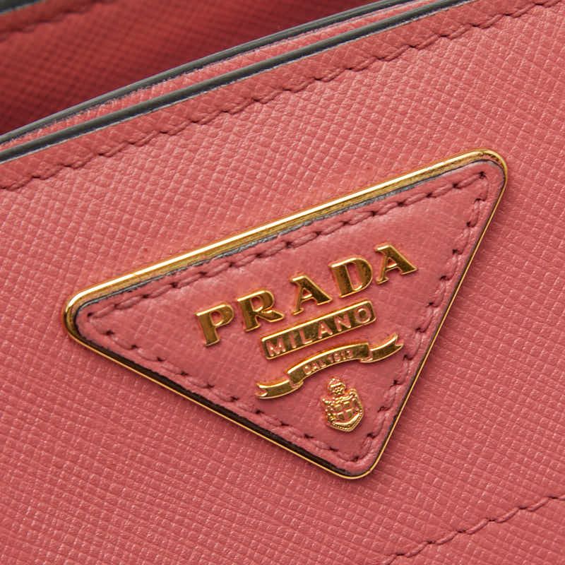 Prada Shoulder Bag Pink Saffiano Leather — view 9