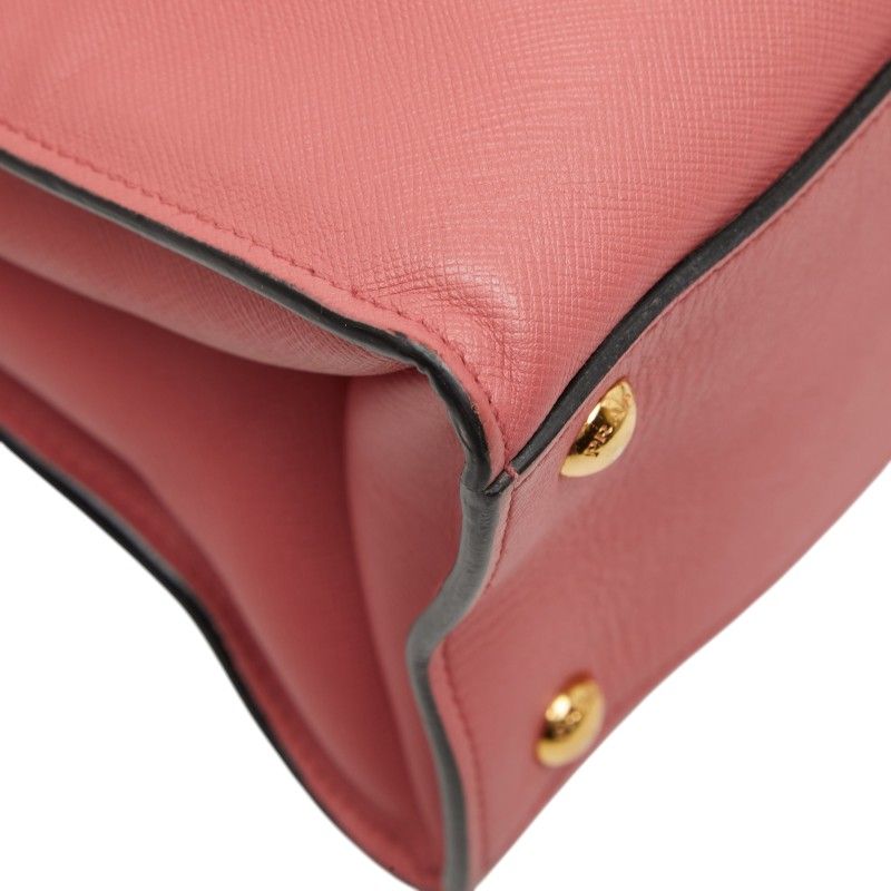 Prada Shoulder Bag Pink Saffiano Leather — view 5